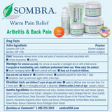 SOMBRA PAIN RELIEVING GEL WARM 8 OZ TUB