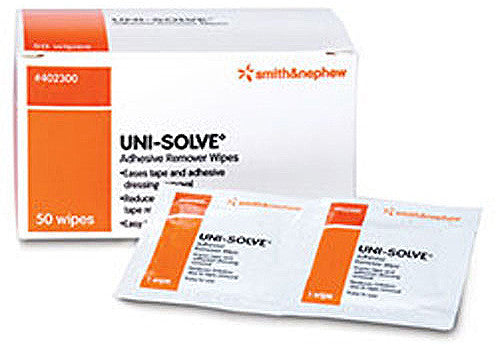 UNISOLVE ADHESIVE REMOVER WIPES (50/PKG) – Sheridan Surgical
