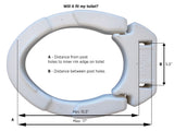 Nova Elongated Hinged Toilet Seat Riser