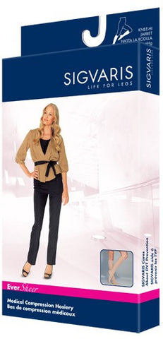 SIGVARIS EVERSHEER KNEE HIGH STOCKINGS 30-40