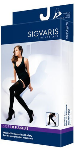 SIGVARIS SOFT OPAQUE THIGH HIGH STOCKINGS 30-40