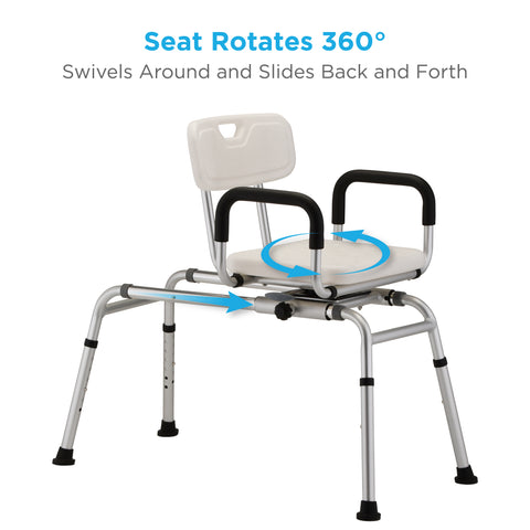NOVA SLIDING SWIVEL SEAT TRANSFER BENCH