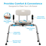 NOVA SLIDING SWIVEL SEAT TRANSFER BENCH