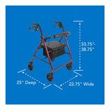 Probasics Aluminum Rollator w/6" Wheels
