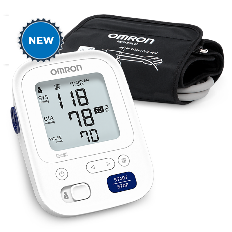 Omron Silver Upper Arm Blood Pressure Monitor With HEM-FL31 Easy Wrap EUC  (26)