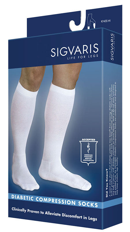 SIGVARIS DIABETIC KNEE HIGH COMPRESSION SOCK 18-25 – Sheridan Surgical