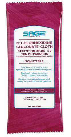 Sage® 2% Chlorhexidine Gluconate* Cloth